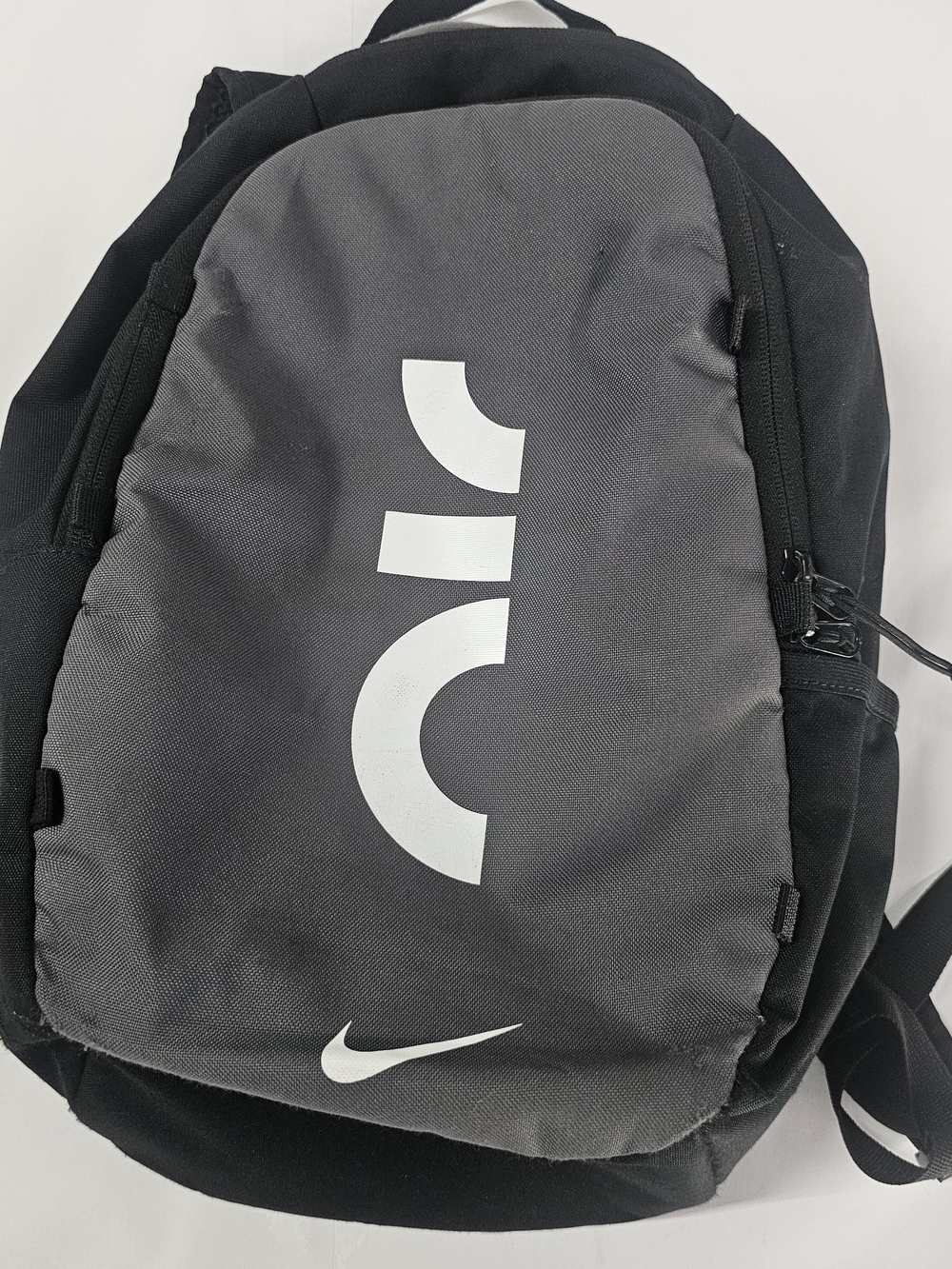 Nike Black and Gray Logo Backpack with White Accents